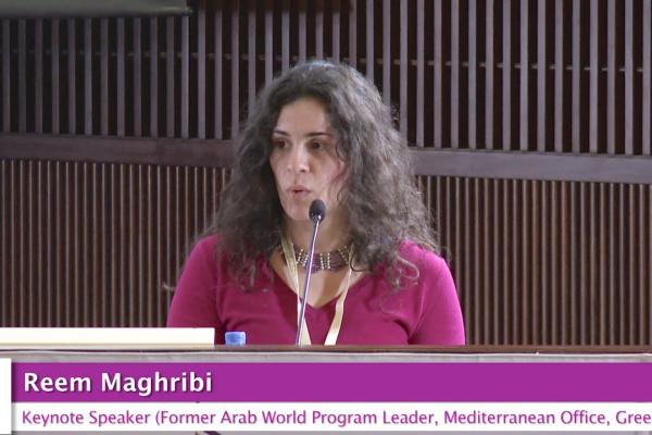 Embedded thumbnail for Reem Maghribi “Ethics and environment crisis: proposing solutions and changing behavior” 1/8